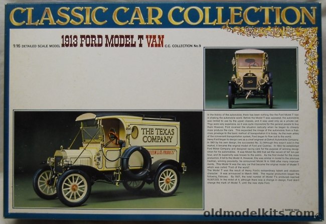 Bandai 1/16 1913 Ford Model T Delivery Van Texas Company (Texaco) - with Real Wood Parts-  Templeton & Sons Taxidermists / Carnation Milk / Hobley & Sons Bakers, 0504274-2500 plastic model kit